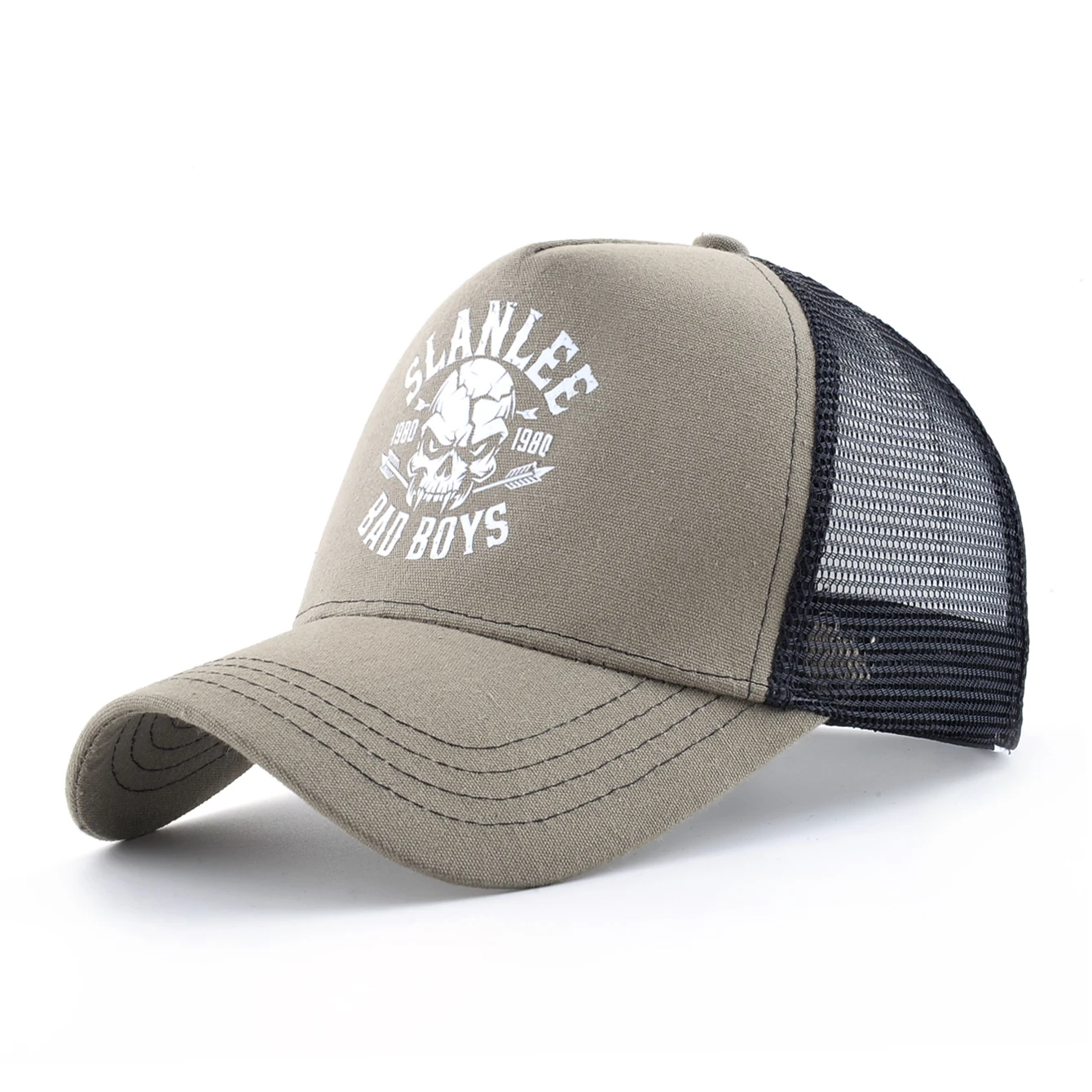 Sommer Baseball Cap Outdoor Atmungsaktive Mesh Trucker Cap Männer Frauen Druck Schädel Snapback Hip Hop Caps Einstellbare Schirmmütze – Detail 31