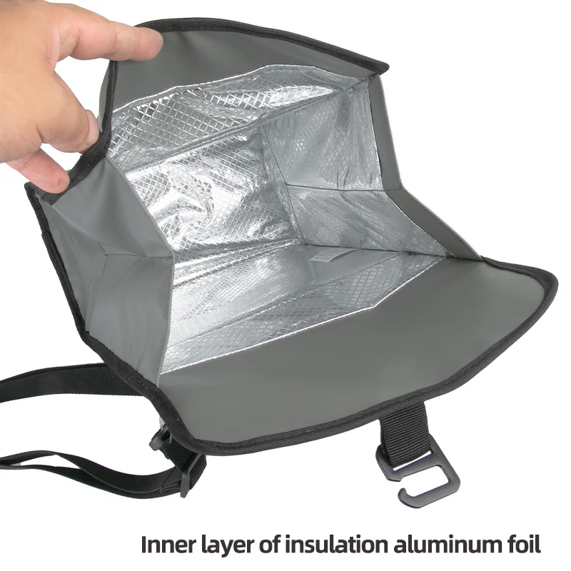 Borsa da manubrio Heasygo 2505 a sgancio rapido, borsa termica da tubo anteriore installata con PigNose per bici pieghevole Brompton - immagine 2