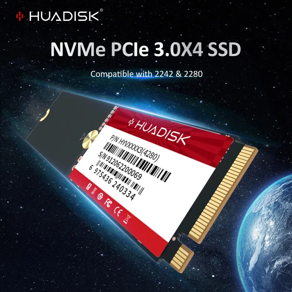 HUADISK M.2 SSD NVME PCIE3.0 128GB 256GB 512GB 1TB 2242 2280