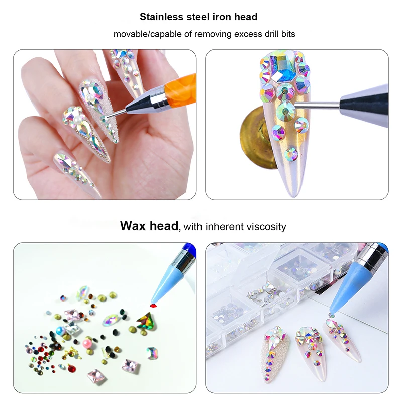 Professional Double Headed Acrylic Nail Art Pen Marbling Printed Painting Dotting Pens Manicure DIY Beauty Tools nail art tools,nail art pen