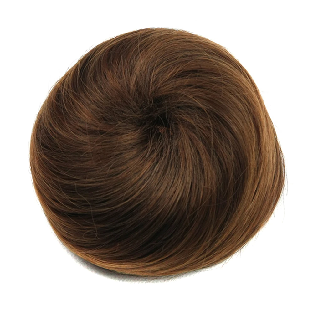 Synthetic Chignon Adjustable Hair Bun Hair Scrunchies Extension Curly Updo Hairpiece For Women bun hairpieces