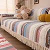 Old Coarse Cotton and Linen Sofa Cushion Four Seasons Universal Thickened Linen Seat Pad Anti-Cat Scratch Inn Sofa Cover 4