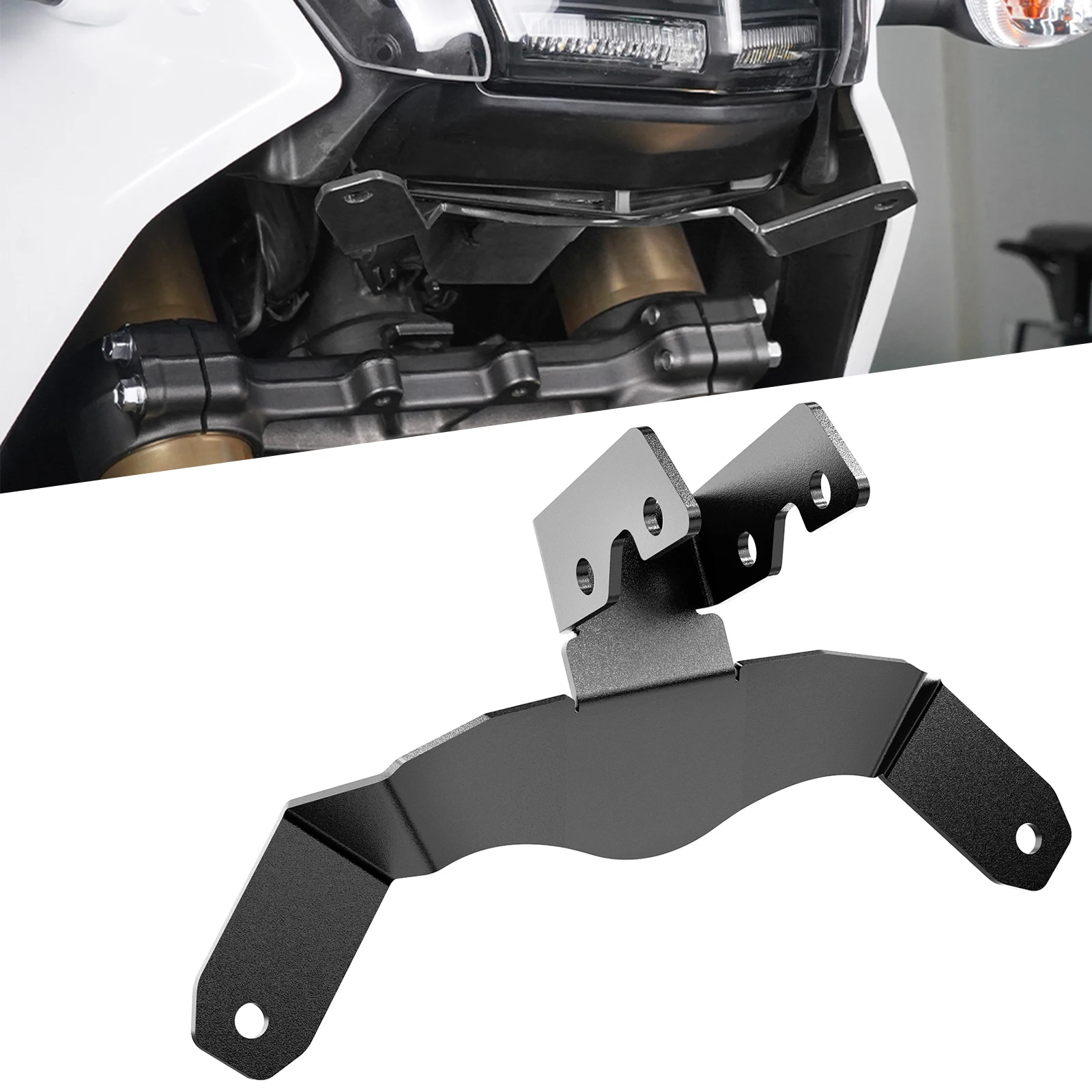 Support Phares Antibrouillard Pour Yamaha Tenere 700 - Montage Sans Perçage En Aluminium