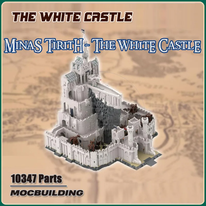 The Rings Movie Mina Tirith MOC Building Blocks The White Castle