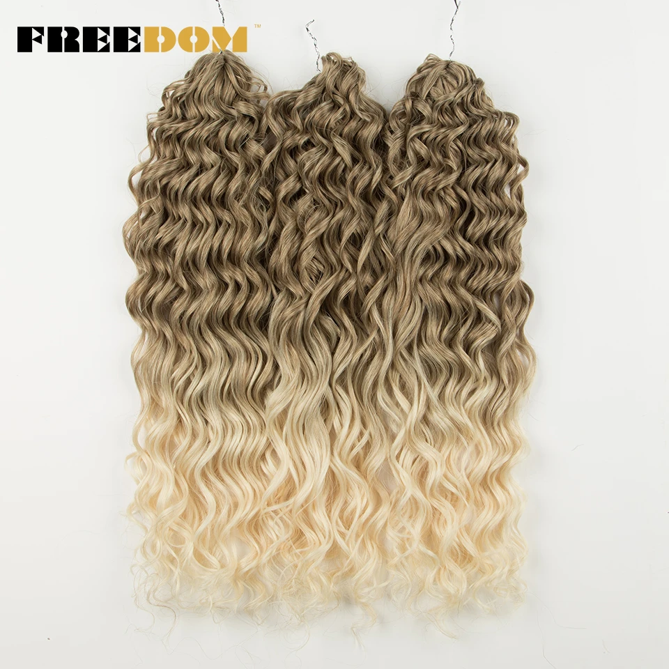 Freedom Synthetic Hair Water Wave Braid Hair Twist Crochet Hair Ombre Pink  Ginger Curly Wave Braiding Hair Extension Cosplay - Synthetic Braiding Hair(for  Black) - AliExpress