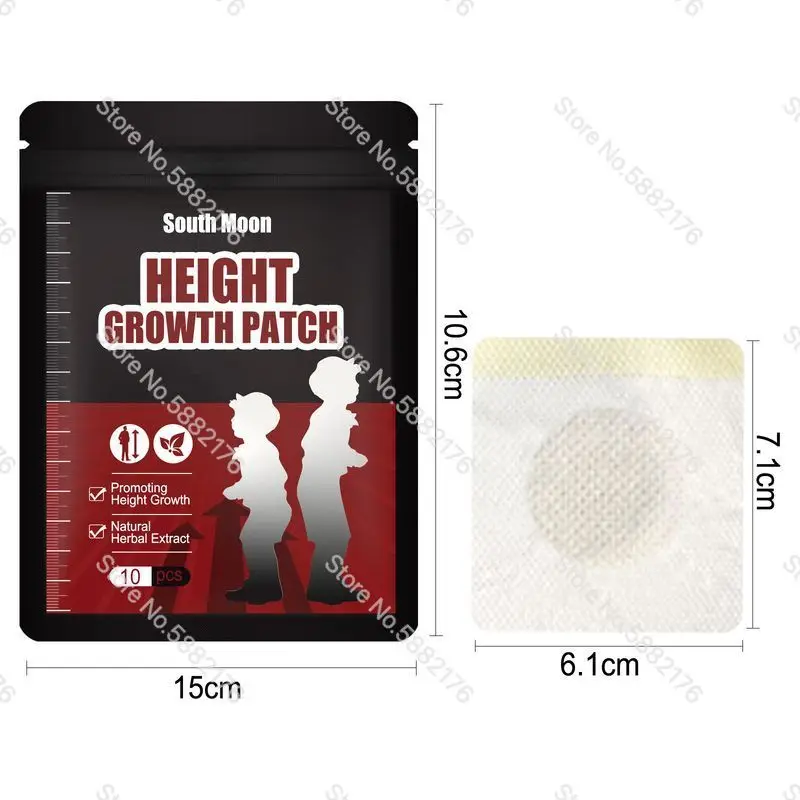 10pcs/bag Grow Taller Foot Patch Height Growth Enhancer Plaster Patch In Foot Bone Strength for Adults and Teen