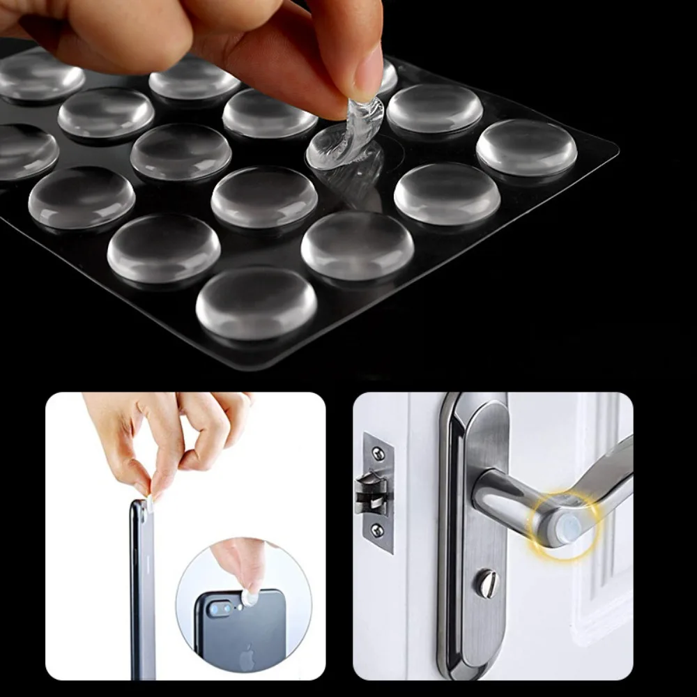Transparent Soft Silicone Door Stopper Bumper Self-adhesive Stickers Wall Protector Muffler Furniture No Trace Anti-crash Pad door stopper,silicone door stopper,door stopper bumpers,silicone rubber bumpers,silicone door sticker