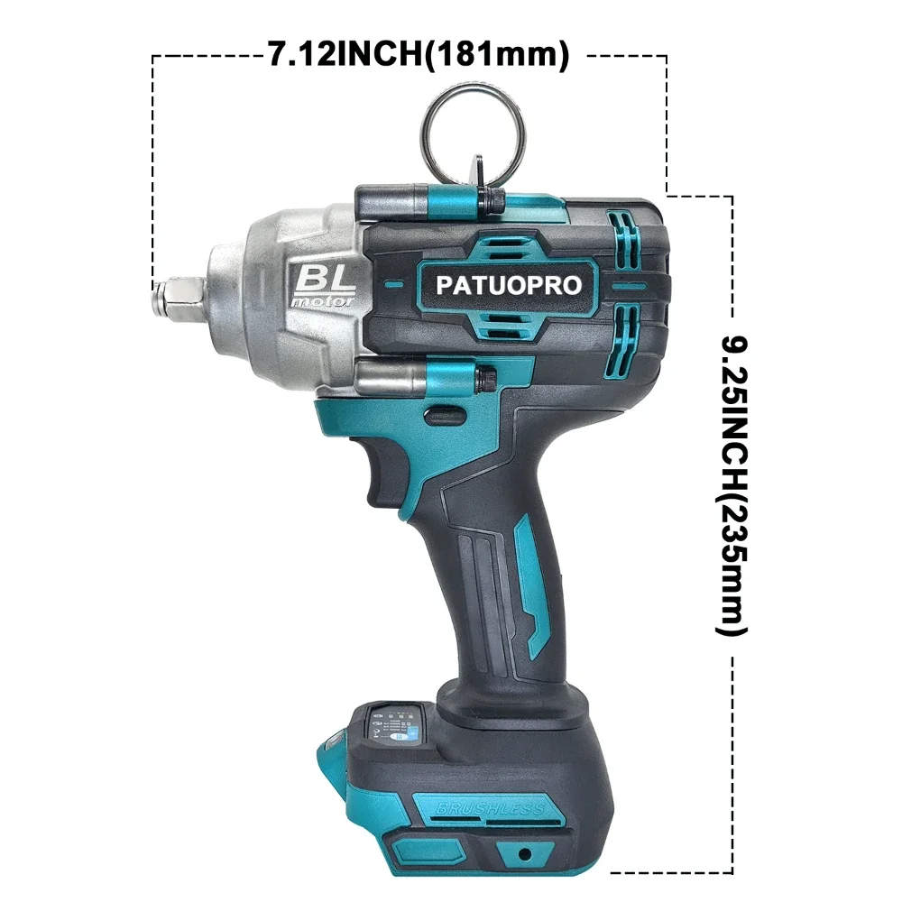 21V Brushless Electric Impact Wrench 2000N.m Max Rechargable Wrench Handheld Power Tool for Makita 18v Battery(No Battery) 4