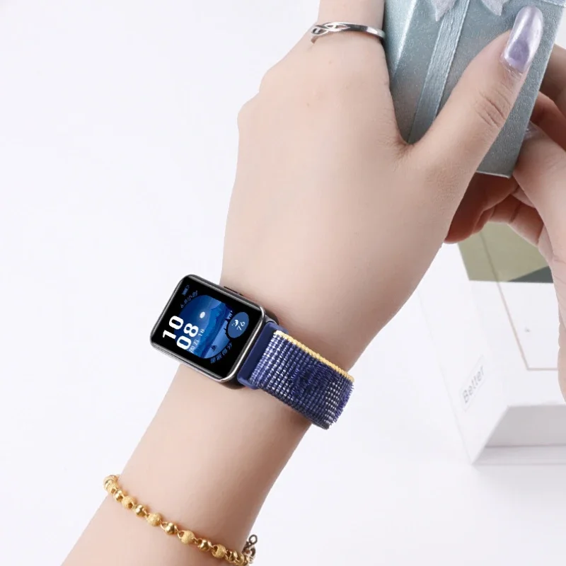 الرياضة النايلون حلقة سوار لهواوي الفرقة 10/9/8 حز...