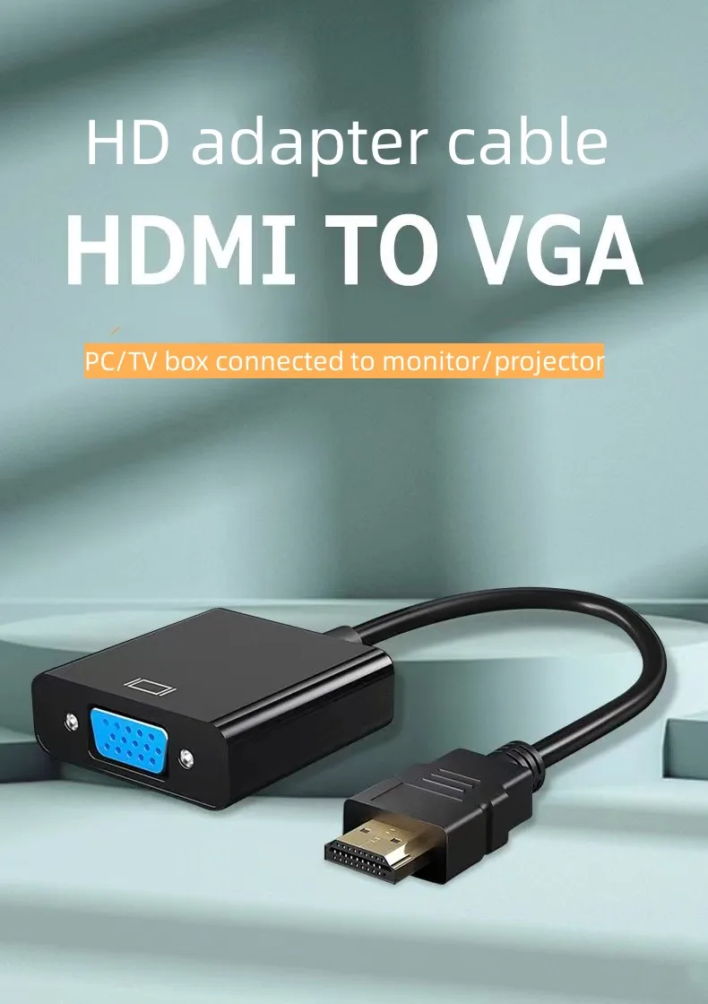 HD 1080P HDMI To VGA ̺  (   ġ ) HDMI Male To VGA Female  , º Ʈ PC TV 