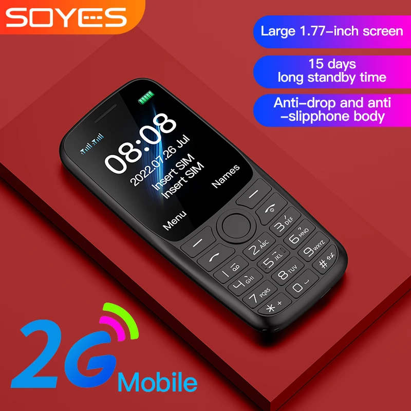 SOYES S10T 2G GSM Mini Tastatur Telefon Lautsprecher Cellular Cenior Handy Mit 800mAh Leistungsstarke Taschenlampe Handy