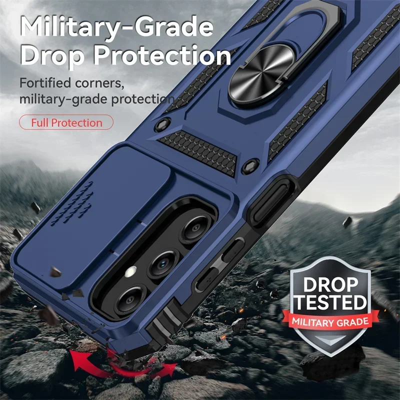 Slide Camera Lens Military Grade Armor Phone Case For Samsung thumbnail 12