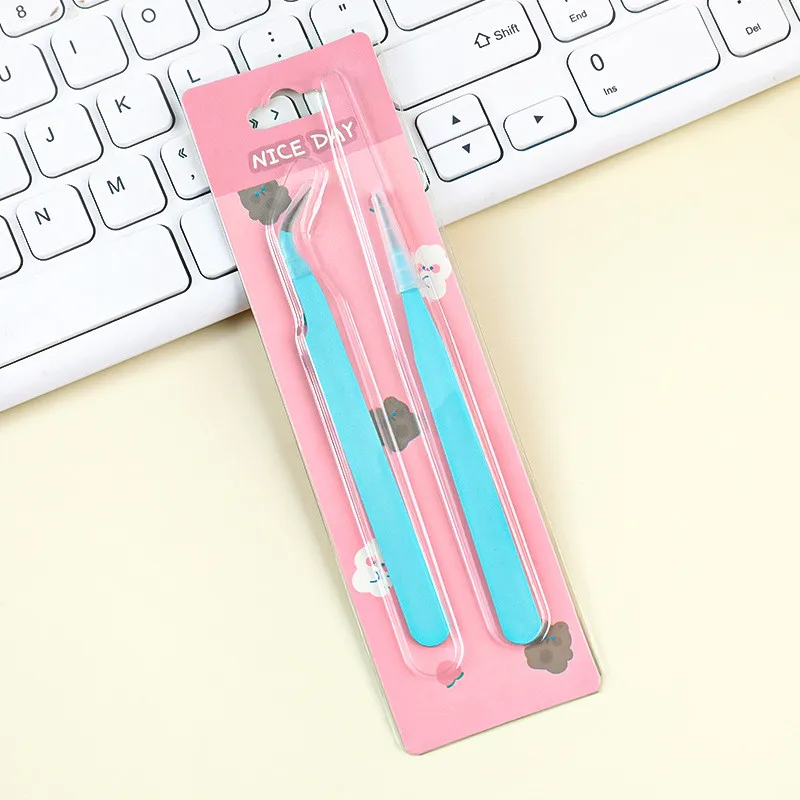 2pcs Tweezers Creative Macaroon Color Clip for DIY Decroative Journal Diary  Scrapbook Sticker Tool Back To