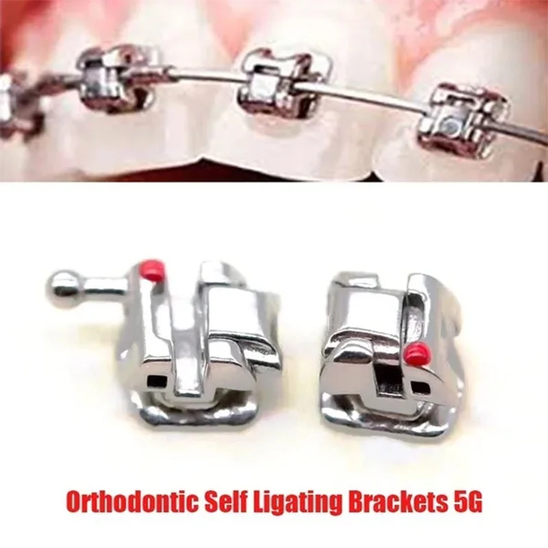 

Dental Orthodontic Brackets Self-Ligating Brackets Roth/MBT 0.022 345Hooks Buccal Tubes Within 10PCS Tractions Hooks