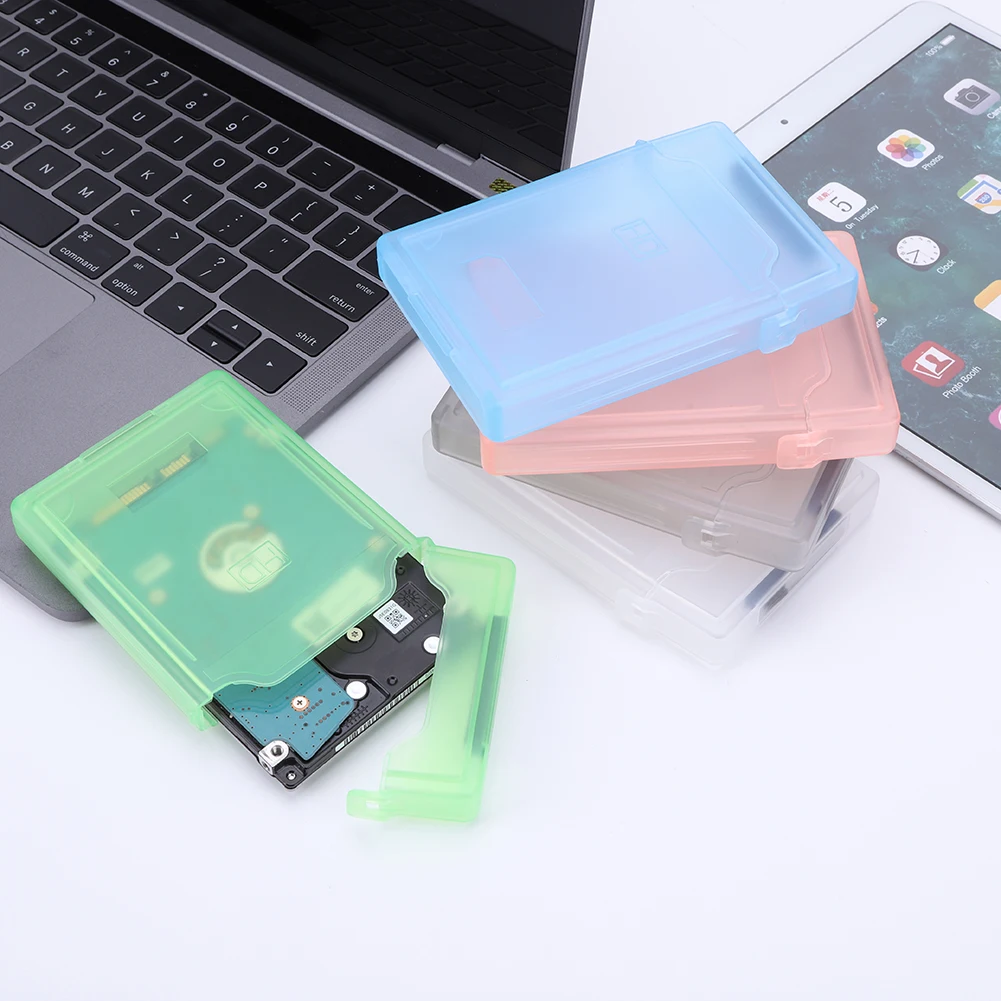 2.5 in HDD SSD Protective Case Anti-static Hard Drive Disk Protective Box Plastic Moisture-proof Protective Cover Dustproof
