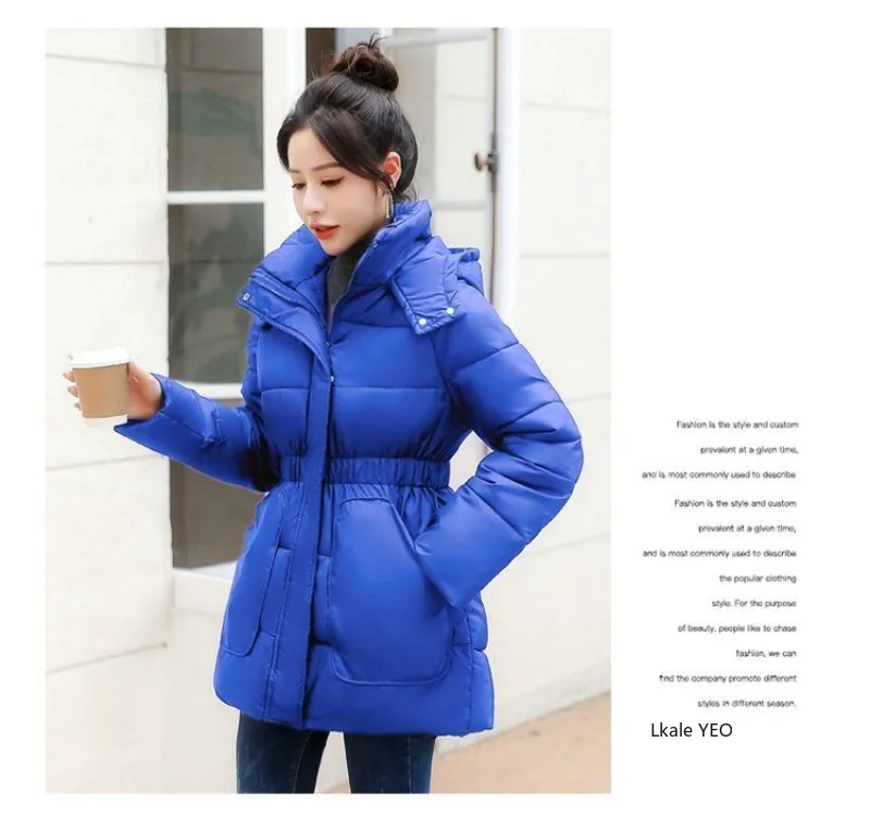 Ladies Down Cotton Jacket 2025 Hooded Loose Comfortable Women's Winter Parka Coat Korean Version Thicken Female Outerwear