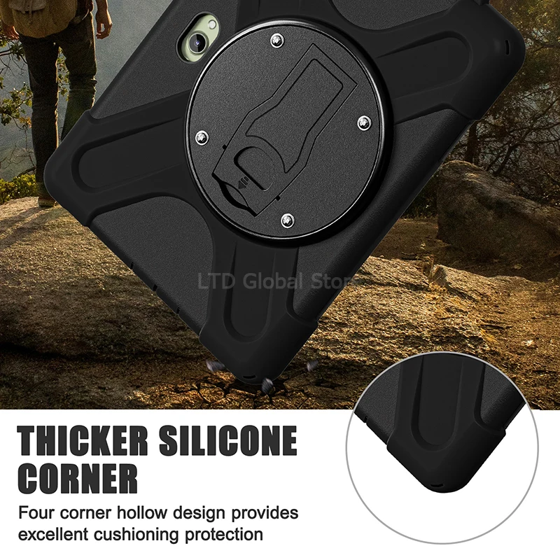 360° Rotation Tablet Case with 4-Screw Hole Cover
