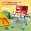 CUTE STONE Children's BBQ Grill Toy, Kitchen Playset, Realistic Smoke BBQ Grill Playset with Toy Kitchen Accessories. 2