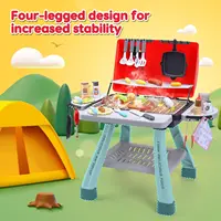 CUTE STONE Children's BBQ Grill Toy, Kitchen Playset, Realistic Smoke BBQ Grill Playset with Toy Kitchen Accessories. 2