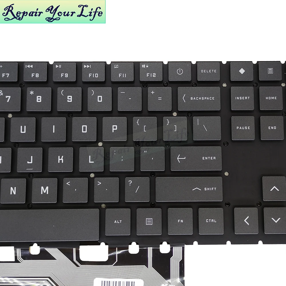 Teclado Retroiluminado Rgb para hp Oled 15-en 15-en0028ax 15-en0013dx 15-en1000na Luz Colorida Branca V193446gs1 - Imagem 6