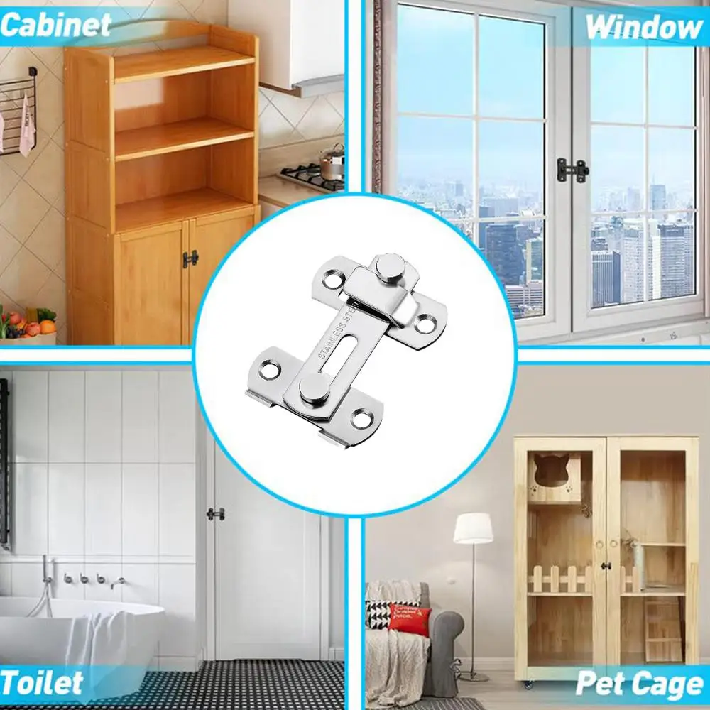 Description Picture 2 of itemStainless Steel Gate Latch Sliding Gate Lock Latch Sliding barn Door Security Hardware For Window Cabinet Home Child Safety Door