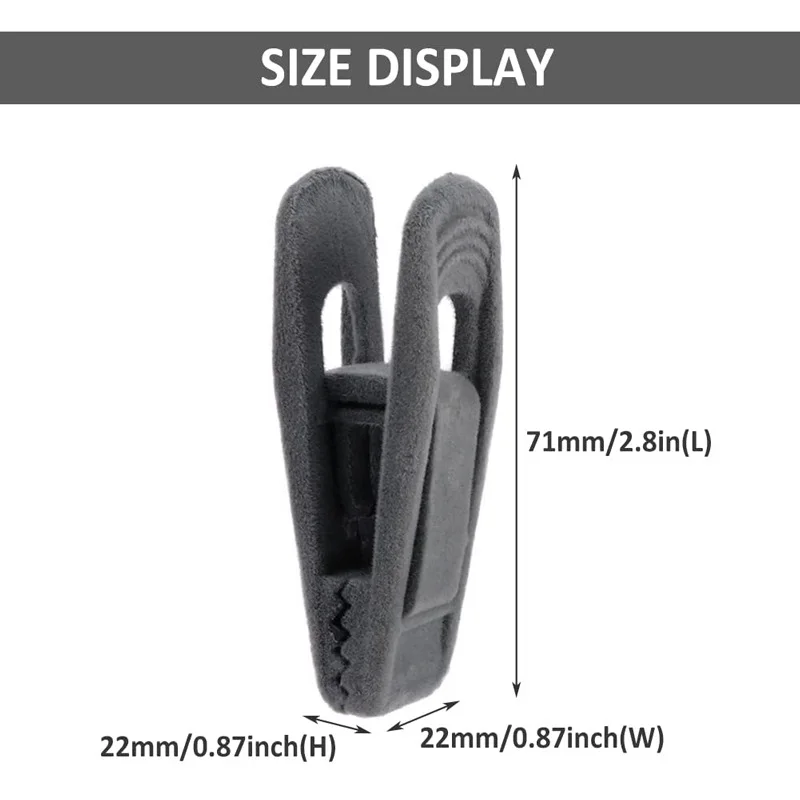 Velvet Hangers Clips Pants Hangers Velvet Clips Strong Finger Clips Perfect for Thin Garment Clips 20pcs Set