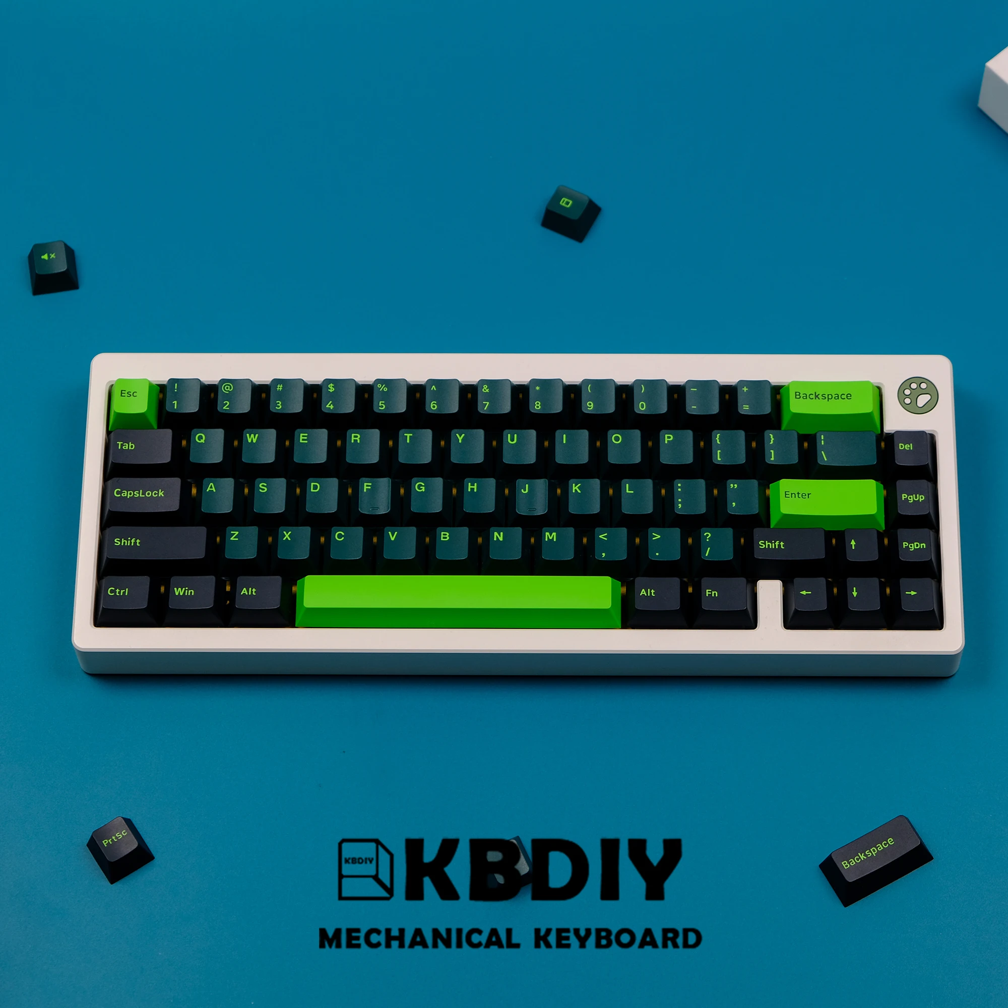 

KBDiy GMK Wavez Keycap Cherry Profile Double Shot PBT 7u Keycaps 170 Key/Set Custom DIY for Mechanical Keyboard GMK67 K500 GK61