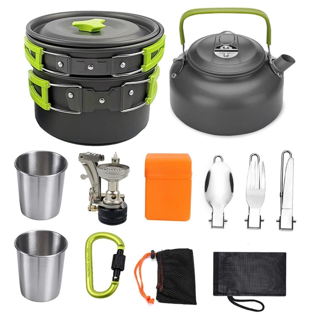 Casa das Led´s - Kit De Cozinha Gourmet Camping Panelas Pratos Copos Ntk  8pça