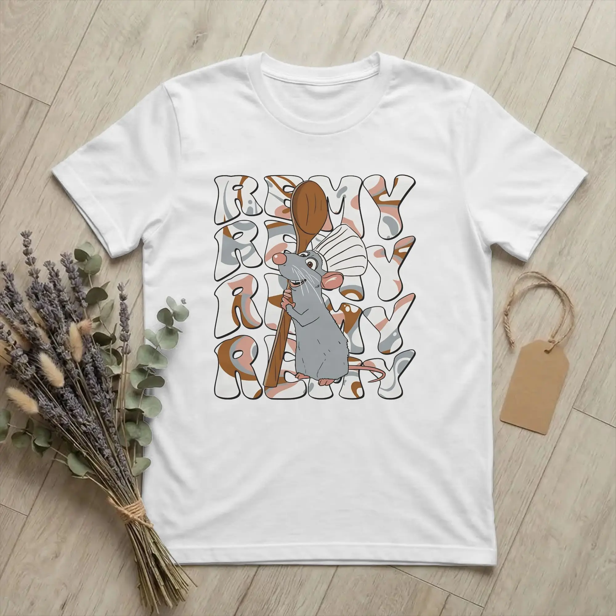 Chef Remy T-Shirts für Männer und Frauen, Baumwolle, Vintage-T-Shirt, Rundhalsausschnitt, Ratatouilles-T-Shirt, kurzärmelige Kleidung, 4XL, 5XL