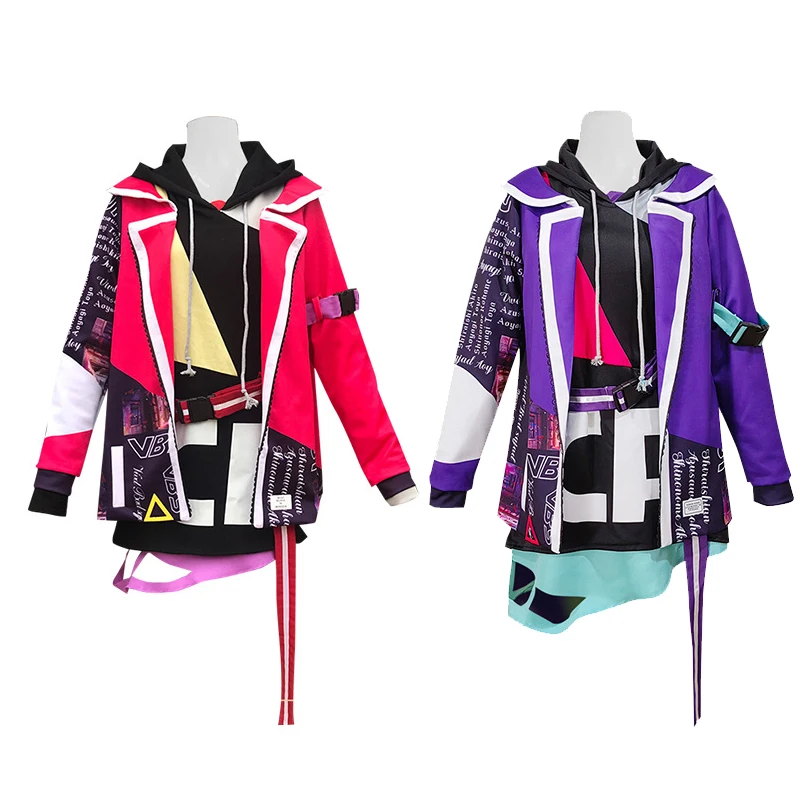 

Project Sekai Colorful Stage Feat Vivid BAD SQUAD Shiraishi An Azusawa Kohane Cosplay Uniform Anime Harajuku Hoodie Skirt Set