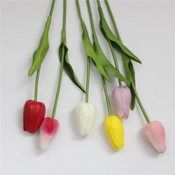 5 - Piece Elegant Real Touch Artificial Tulip Bouquet for Decoration and Photography (Color mixing)