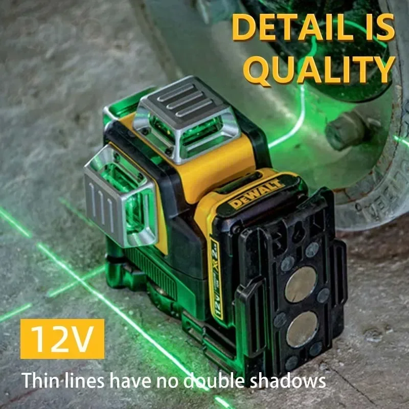2026961-15cafd.jpg Sefdc7b038e8741e8bfde2146ee81dcf5C DW089LG 3 Sides 360 Degree Vertical Lines Laser Level Meter Outdoor 12V Lithium Battery Horizontal Green Light Level Mallzona