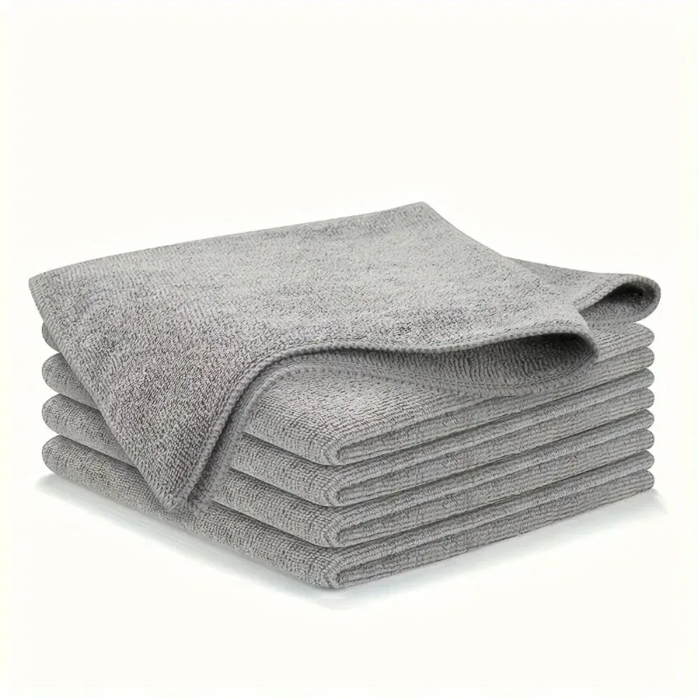 Light gray cleaning cloth set, with highly absorbent, soft and stain-removing fabric 4