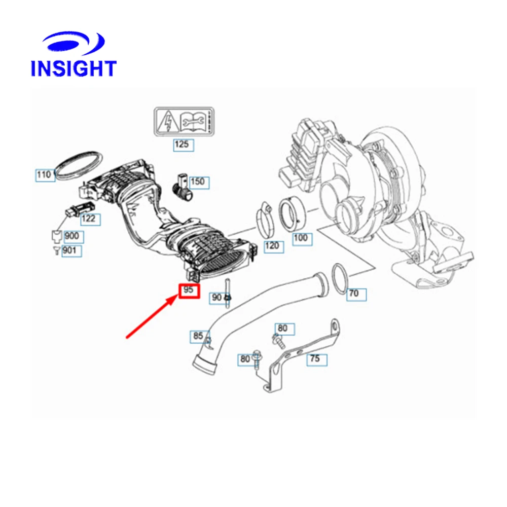 6420901642 Engine Turbo Intake Pipe Mass Air Flow Sensors For 