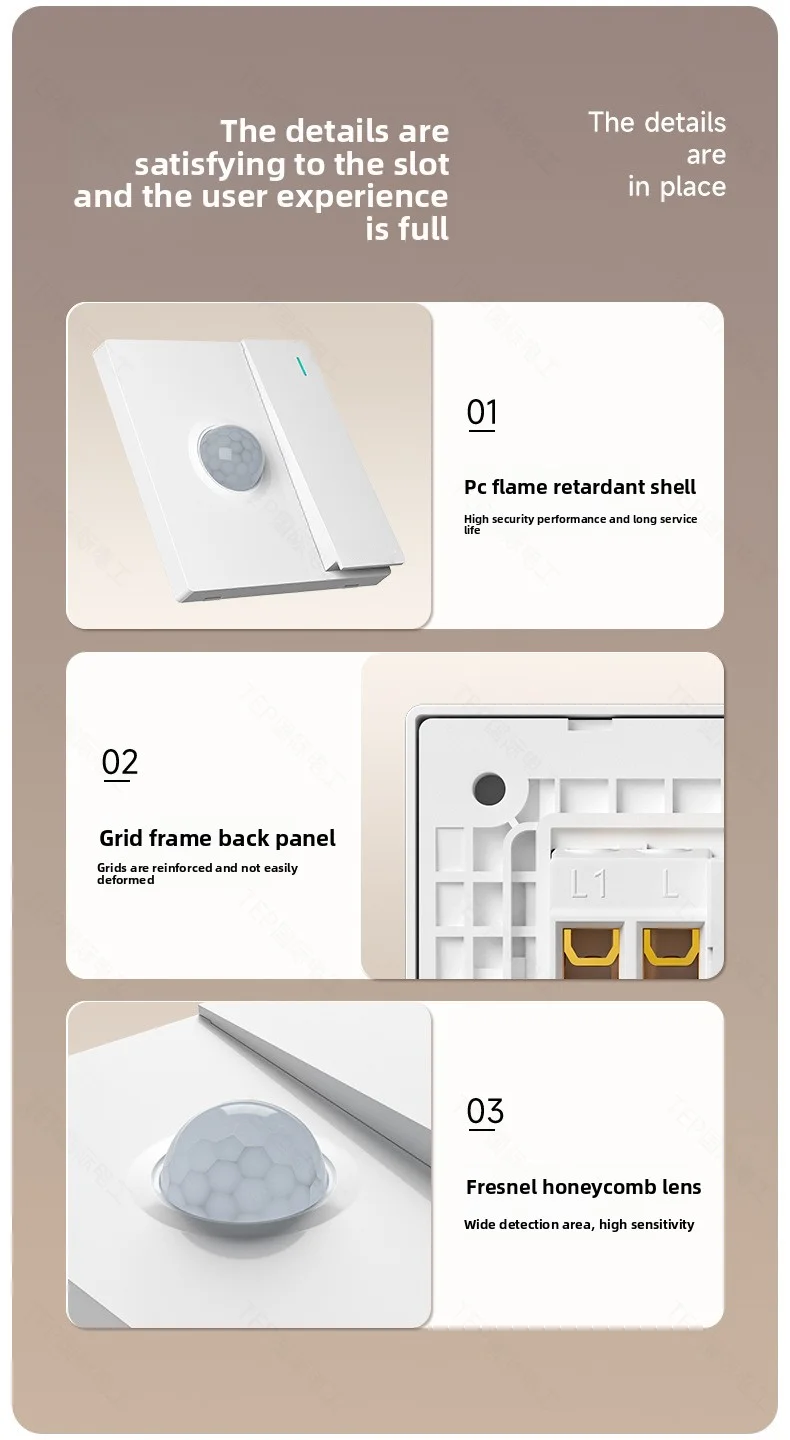 86 Type Sound And Light Control Switch Ultra-Thin Concealed Sefdcb14ff51440f0858cd9f2fe9df331Y