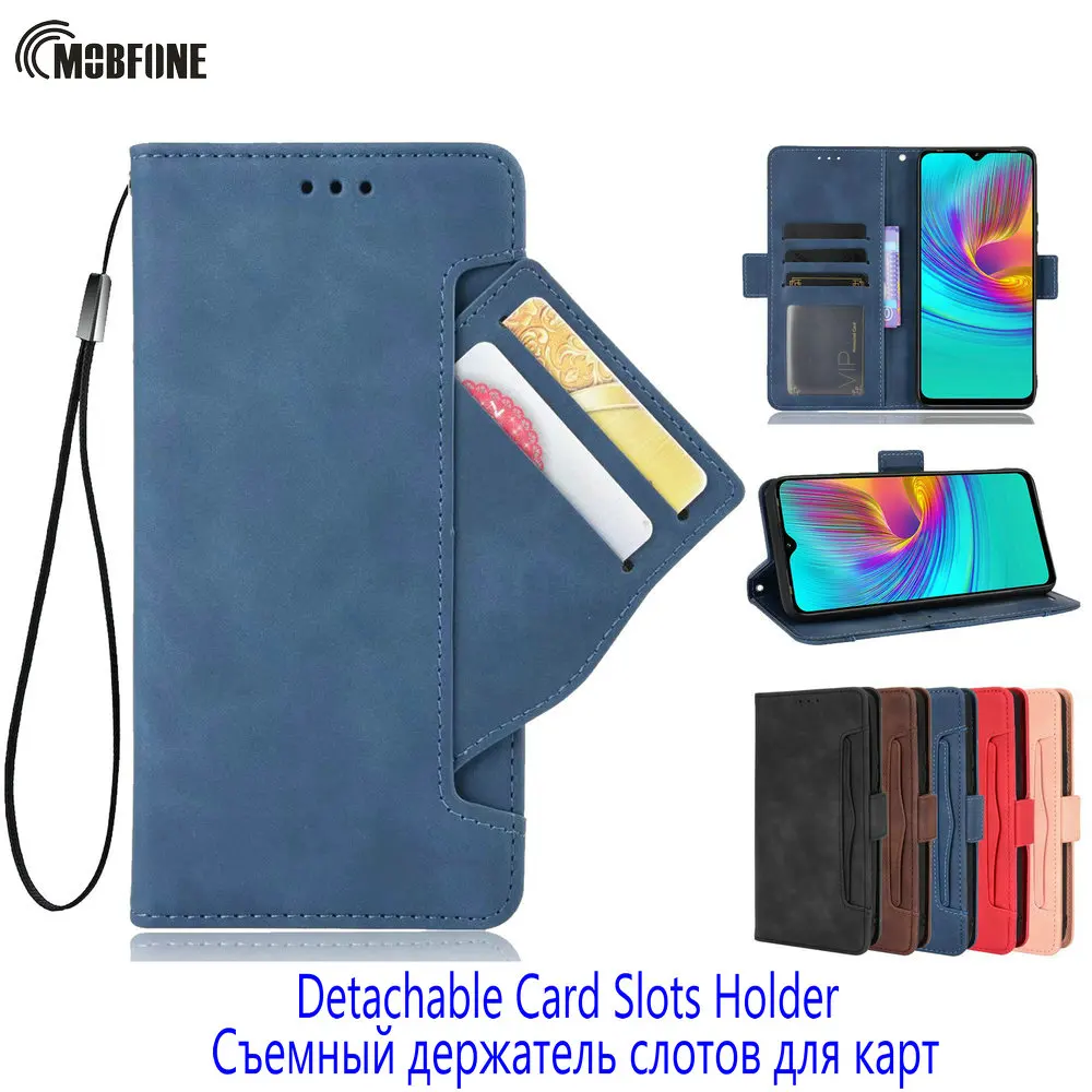 Für Oukitel WP19 Retro Leder Fall Luxus Abnehmbare Karte Halter Brieftasche Flip Abdeckung Für Oukitel WP19 Oukitel19 WP 19 Telefon taschen