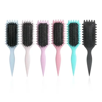 Women's Hair Comb Hollow Shaped Curly Hair Comb Multi Functional Scalp Massage And Anti-static Fluffy Hair Brush Hairstyle Tools 2