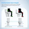Simple Project 21 Inch High Toilet Elongated With Comfort Chair Seat, 1.28 Gpf Powerful Single Flush Extra Tall Toilet 3