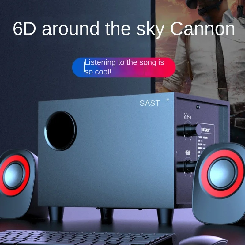 3C Founder Computer Audio Home Desktop Computer Laptop Subwoofer Mobile Phone Bluetooth High-quality Small Speaker Hot Sale New
