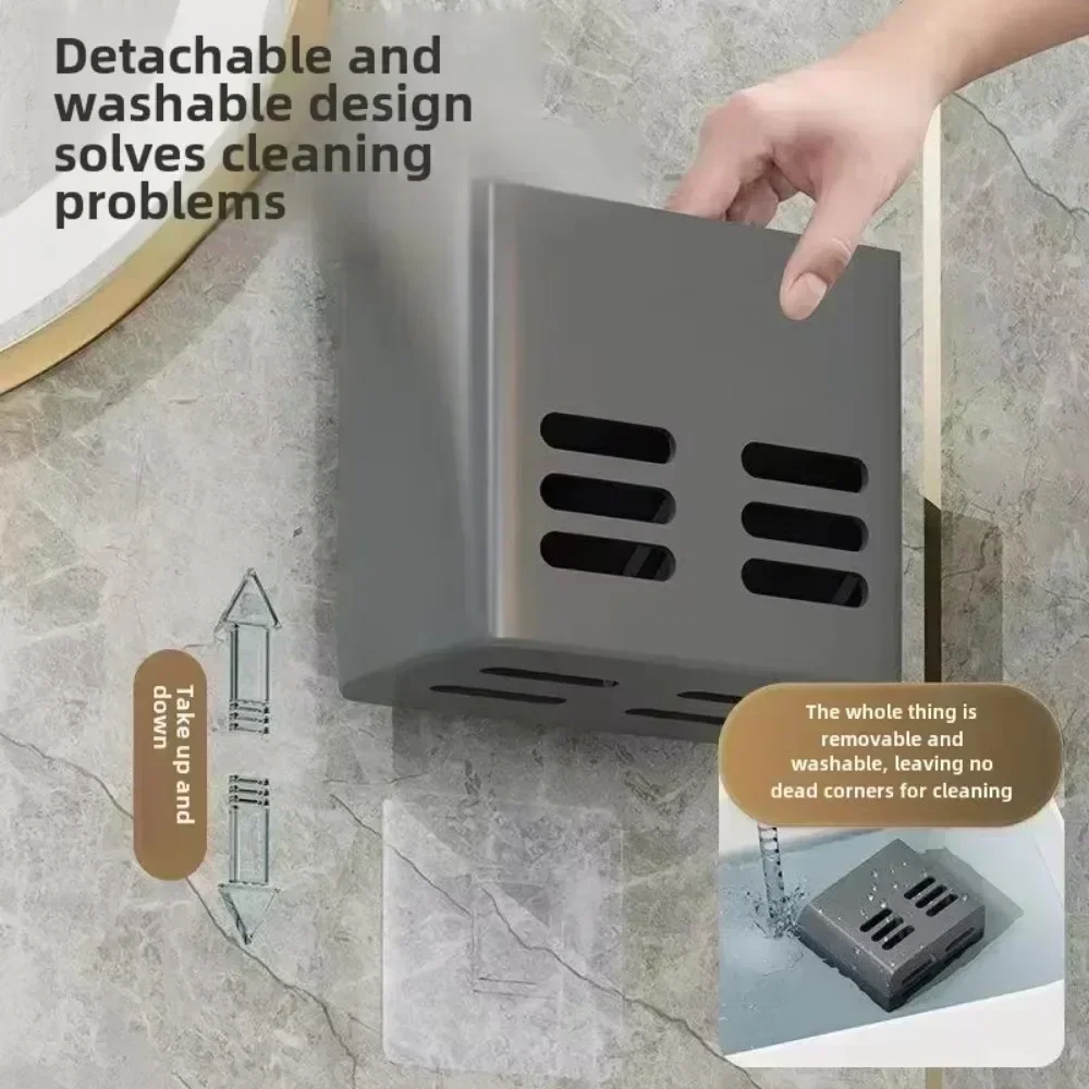 Bathroom Shelf Makeup Storage Organizer No Drill Toiletries Shelves Wall Mount Comb Skin Care Product Rack Accessories