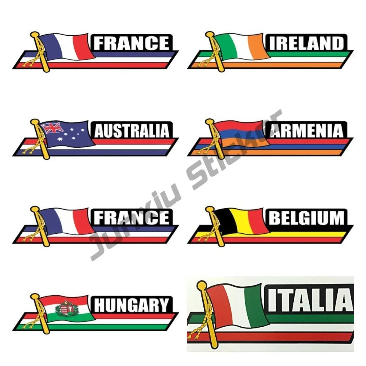 

Large Flag Car Side Step Trunk Bumper Fender Window Car Stickers and decals for men /women Exterior Parts