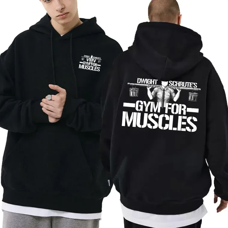 

Dwight Schrute‘s Gym for Muscles Graphic Hoodie Male Casual Sweatshirt Man Gothic Streetwear Men Women Oversized Fashion Hoodies