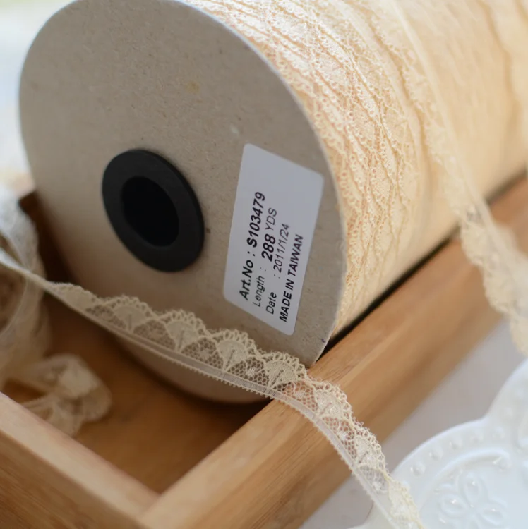10 Meters Skin Smooth Venice Lace Trim 12mm Width Polyester Wedding Trimming Accessories