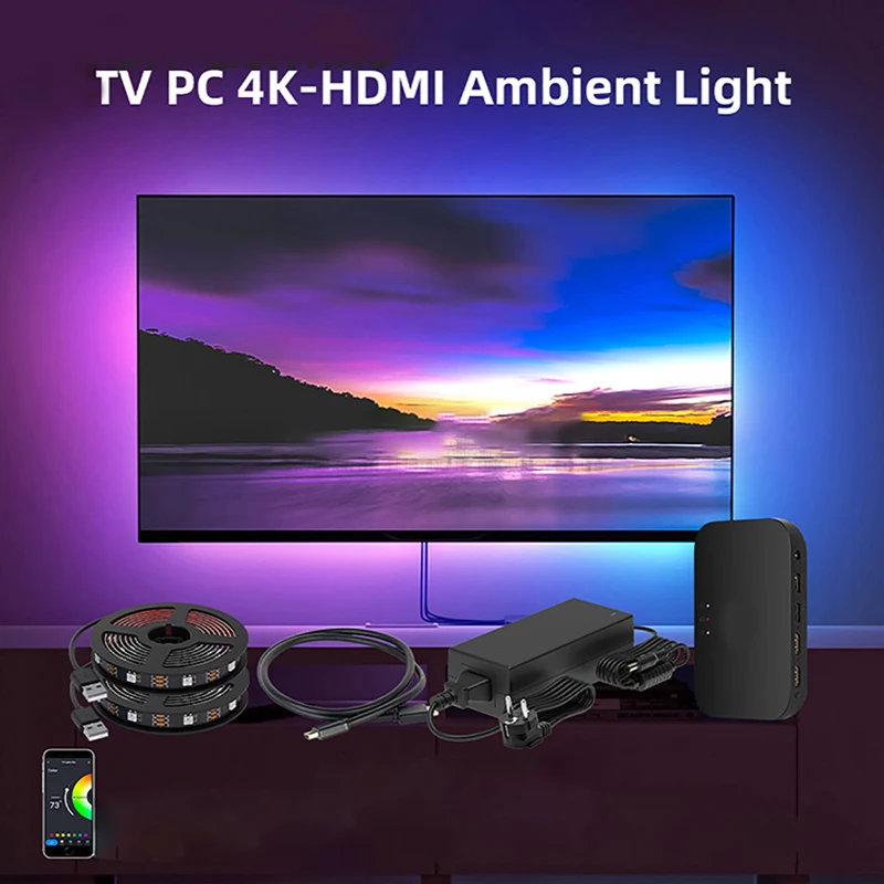 Tv Ambient Light Kit 4k Hdmi Sync