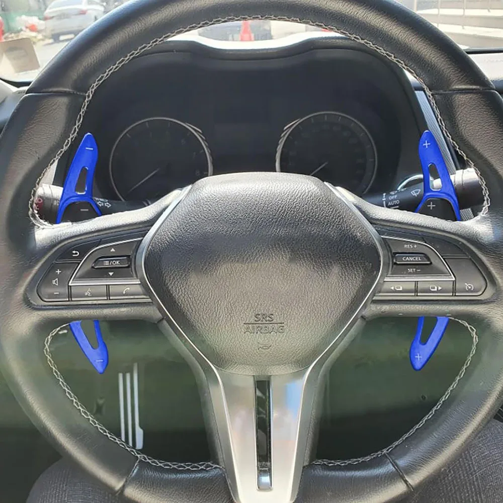 KUNIO Aluminum Alloy Steering Wheel Shift Paddle Extensions - Red, Fit Nissan Altima, Rogue, Infiniti QX50, QX55 & More - View #7