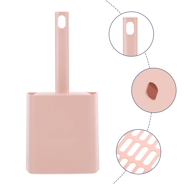 1 Set Cat Litter Scoop Kit With Holder Wide Mouth Design For Easy Pet Waste Cleanup Lightweight Durable Abs Material Suitable 4