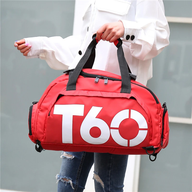 Gym Waterproof Nylon Handheld Sports Bag Large Capacity Dry Wet Separation Bag For Yoga Fitness Outdoor Tennis Training Sports