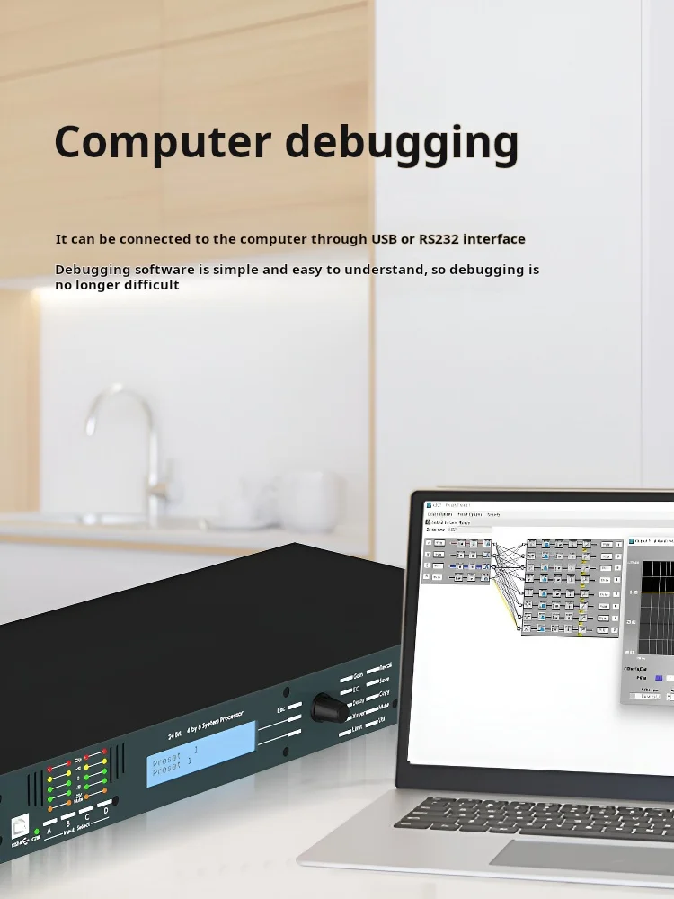 3.6SP4.8SP professional stage performance bar digital audio processor in and out DSP4 in 8 out 3 6