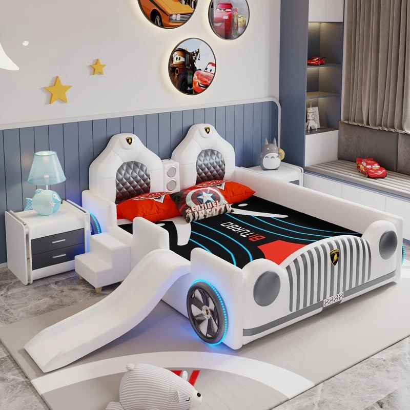 Cama de madera de diseño suave Para niños, Muebles nórdicos Para Dormitorio, Marcos Para niños, diseño moderno, maestro personalizado