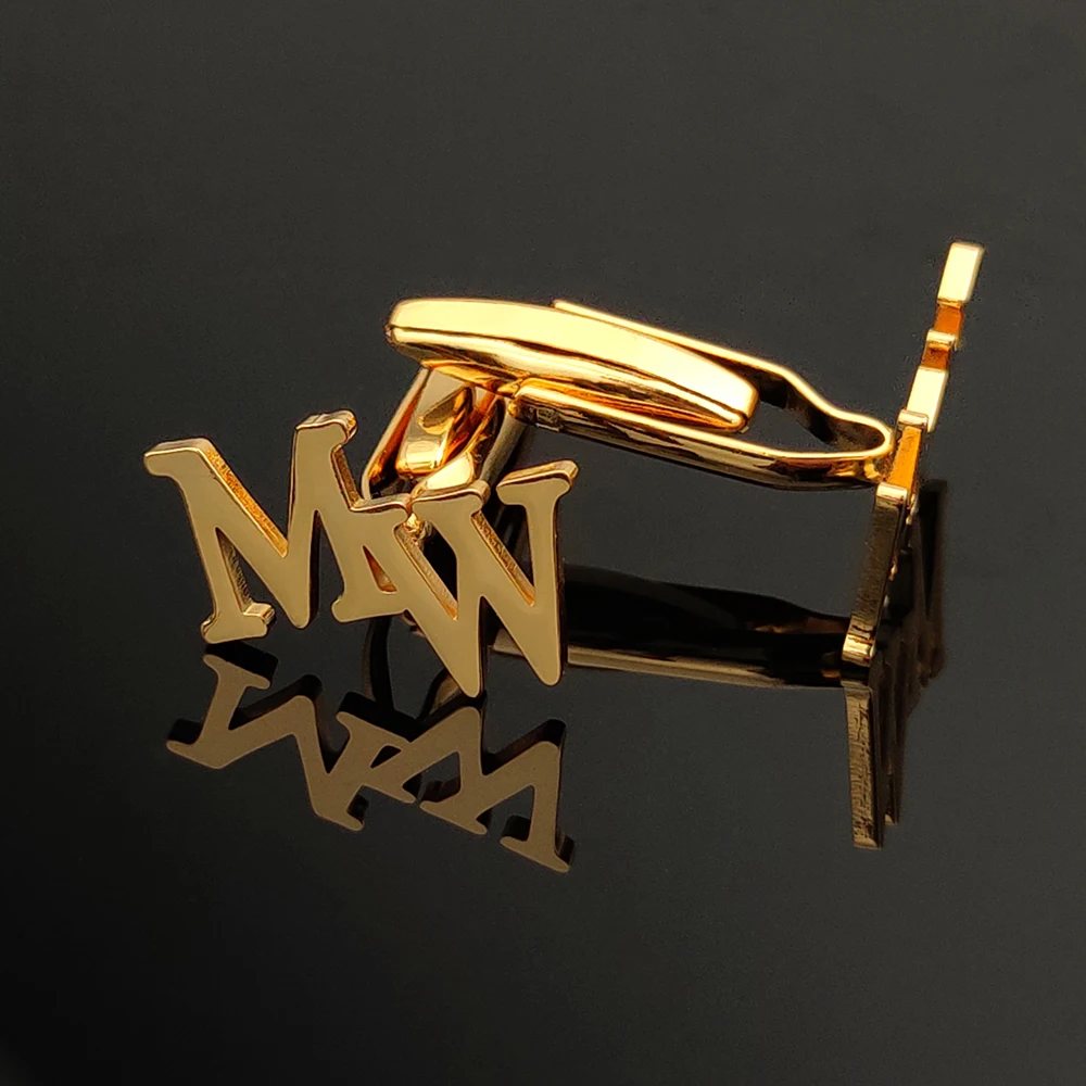 Personalized Initial Customization Men\'s Cufflinks Shirt Buttons Stainless Steel Men\'s Jewelry Wedding Guests Gift Jewelry
